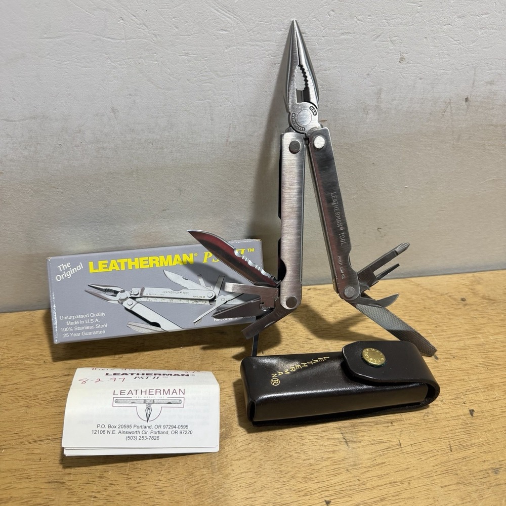 Vintage Leatherman PST II 15 Tools Multi-Tool USA 1998 Silver New In Box